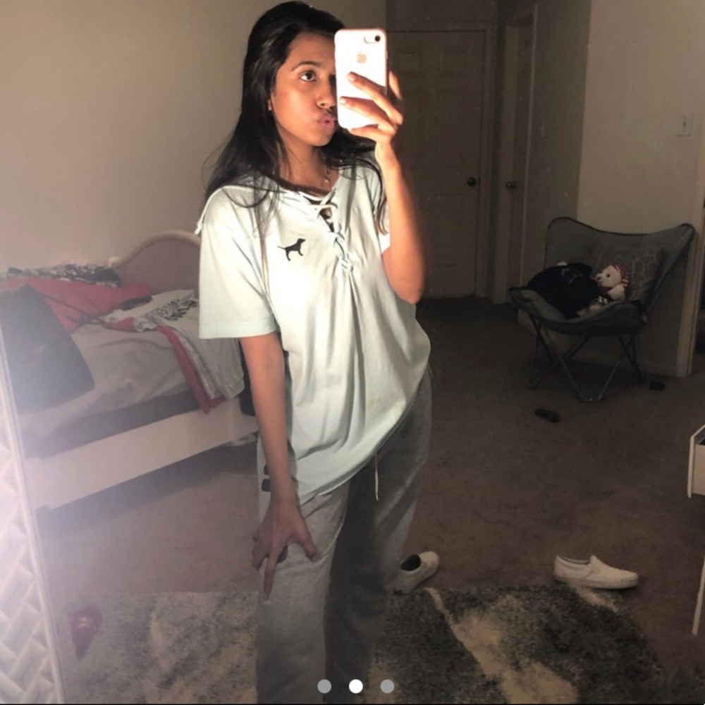 Oversized pink Nation tee